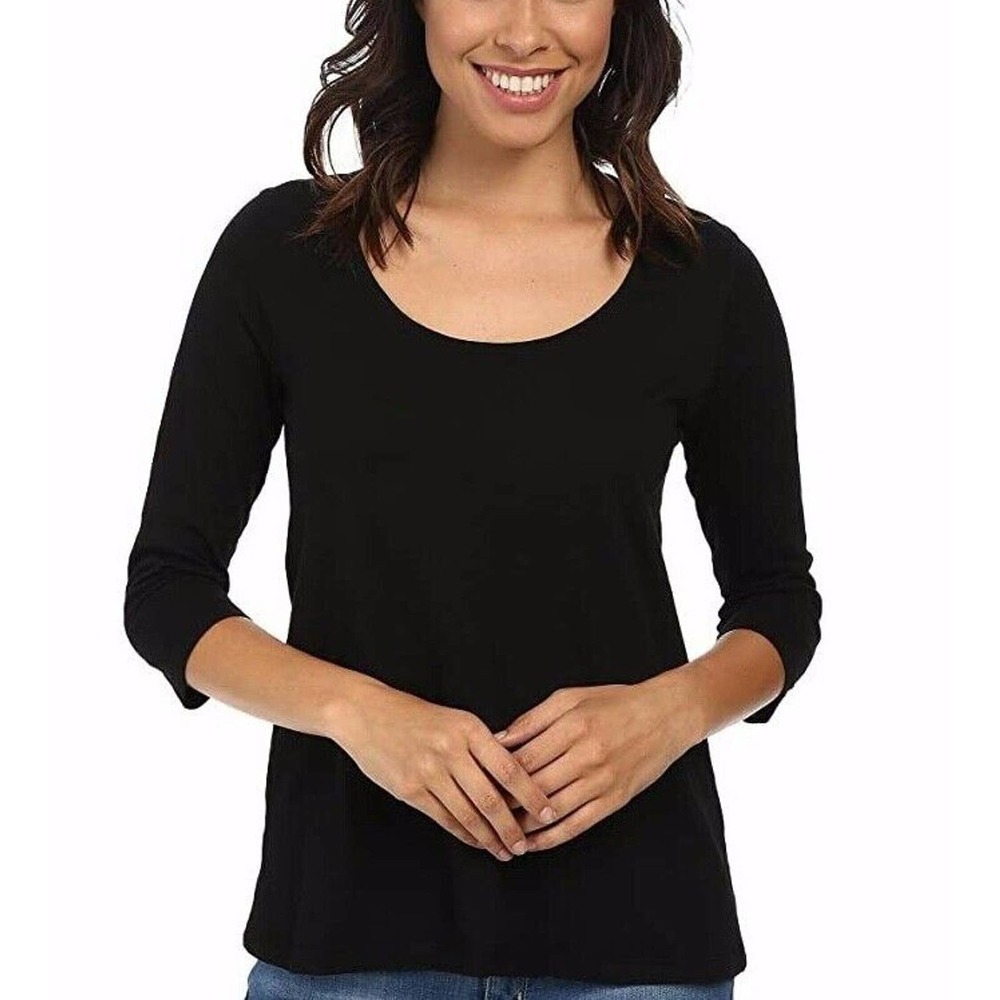 mod o doc | Jersey Slob Crewneck Tee Womens Size XL Black 3/4 Sleeves Pullover